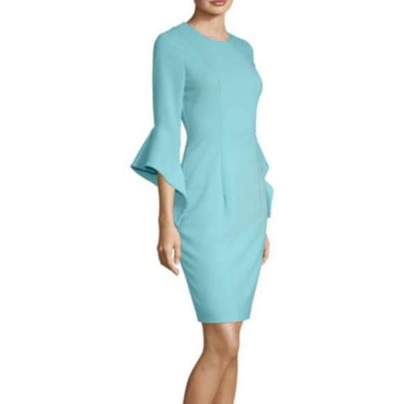 black halo lorie bell sleeve dress